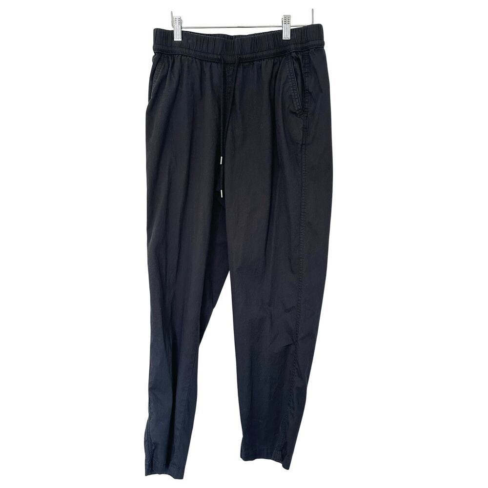 Pact (M) Organic Cotton Black Joggers w Tie Waist- Minimalist, Earthy, Gorpcore
